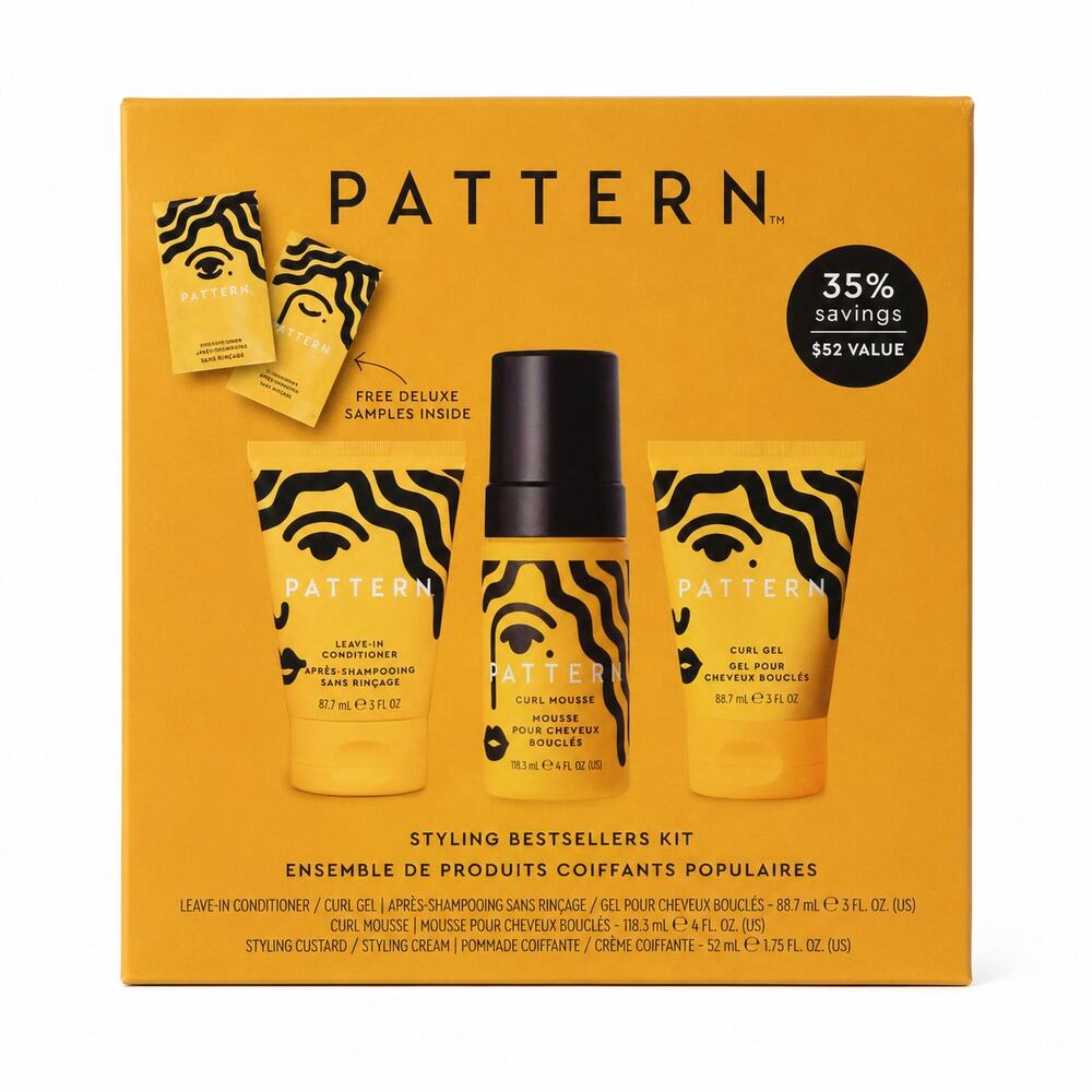 Pattern Hair Styling Bestsellers Kit New Leave In Conditioner Curl Mousse Gel